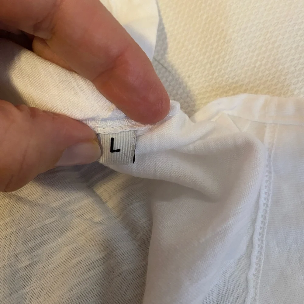 Rowan Savannah Cotton Slub Muscle Tank Top white Large NWOT - Picture 11 of 11
